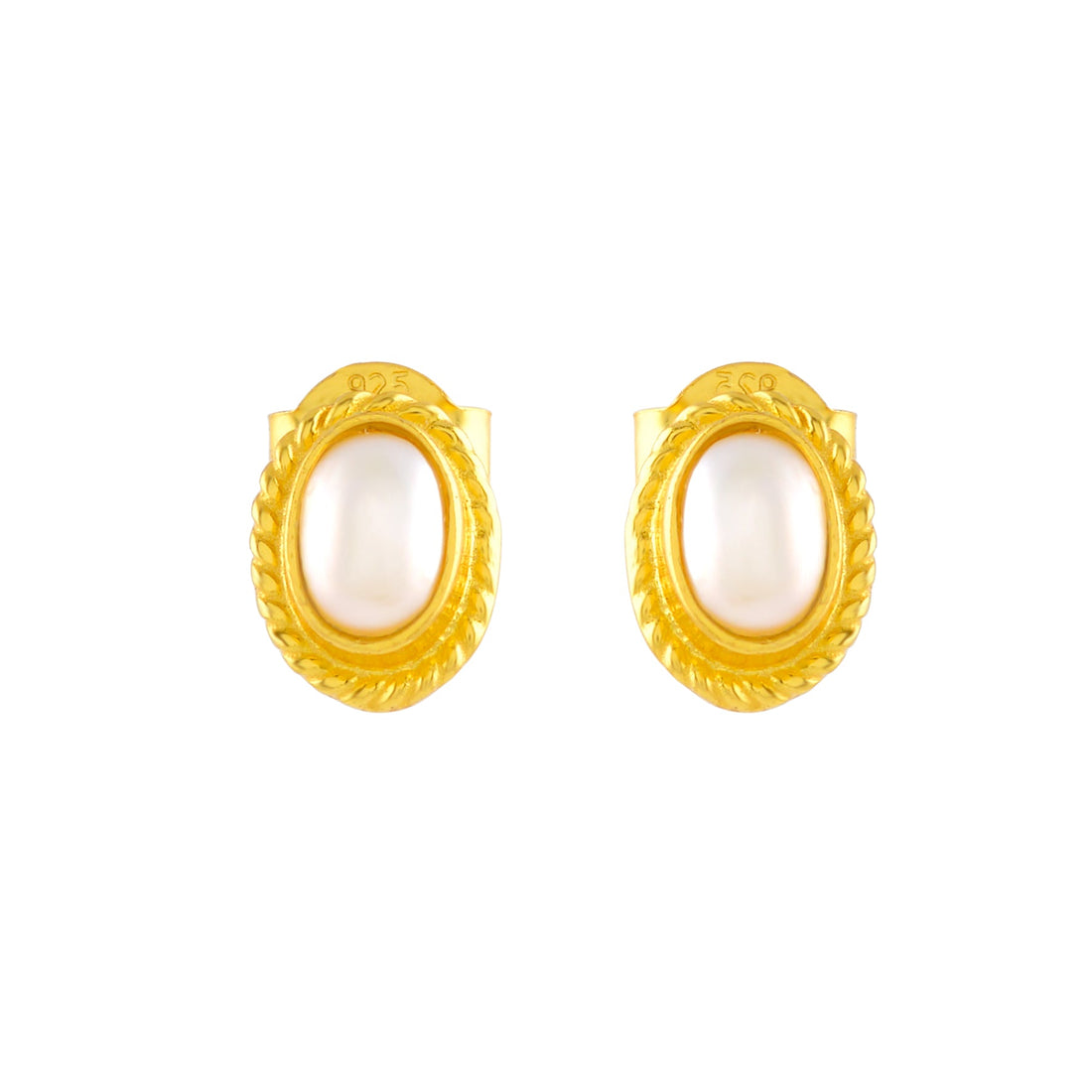 Beautiful Fresh Water Button Pearl Silver Earrings - Krishna Jewellers Pearls and Gems