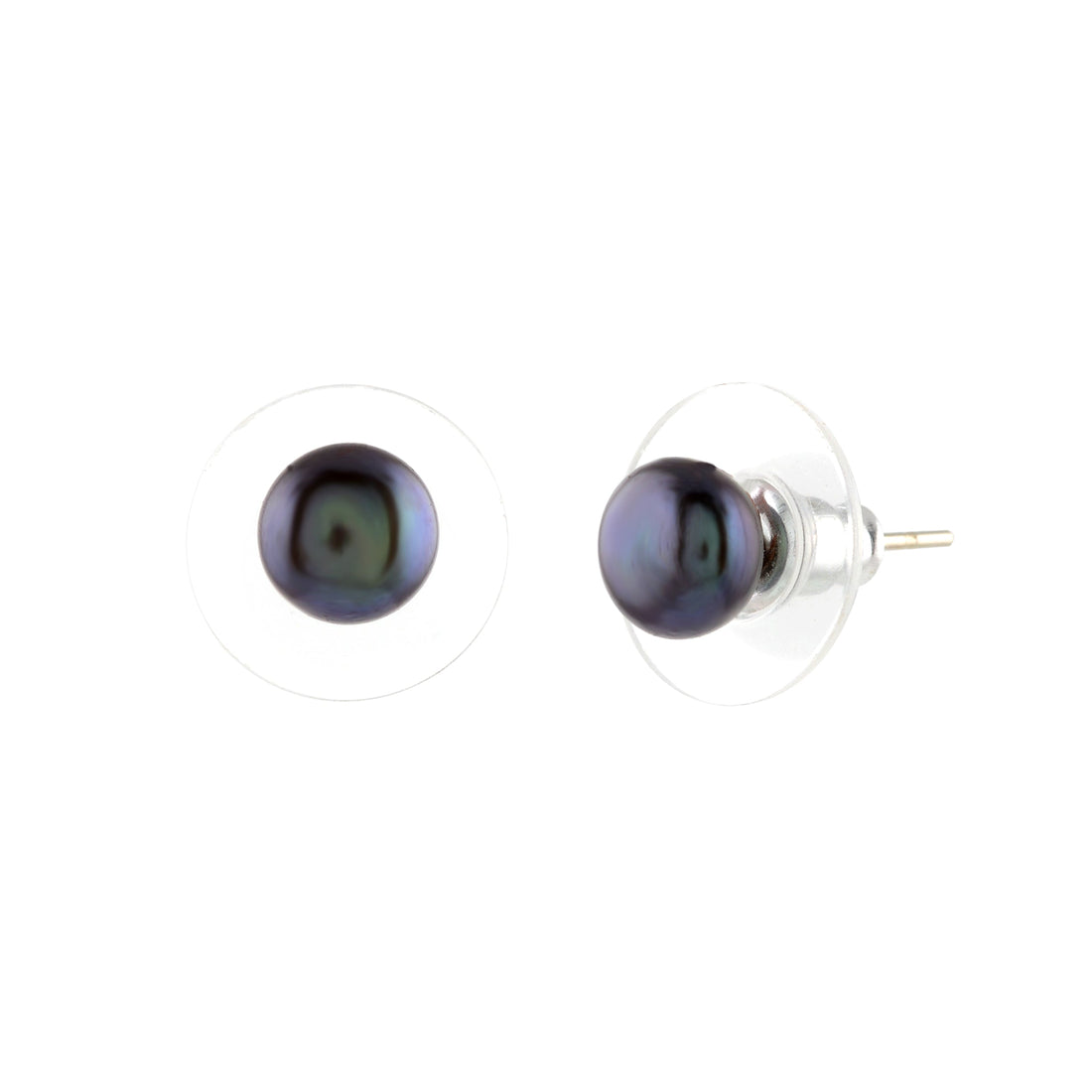 Fresh Water Button Pearl Alloy Earrings