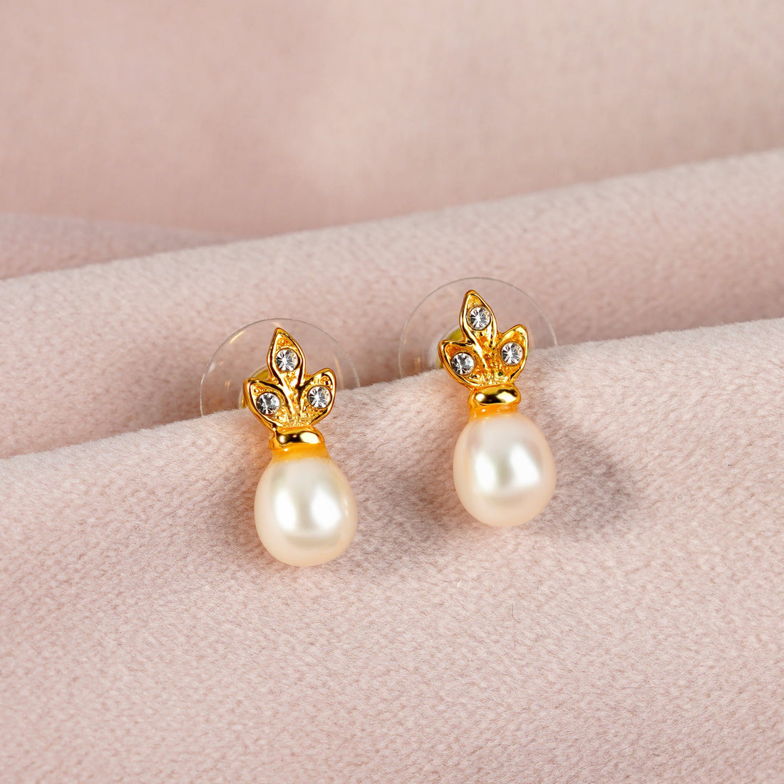 Drop Pearl Studs Earrings - Krishna Jewellers Pearls and Gems