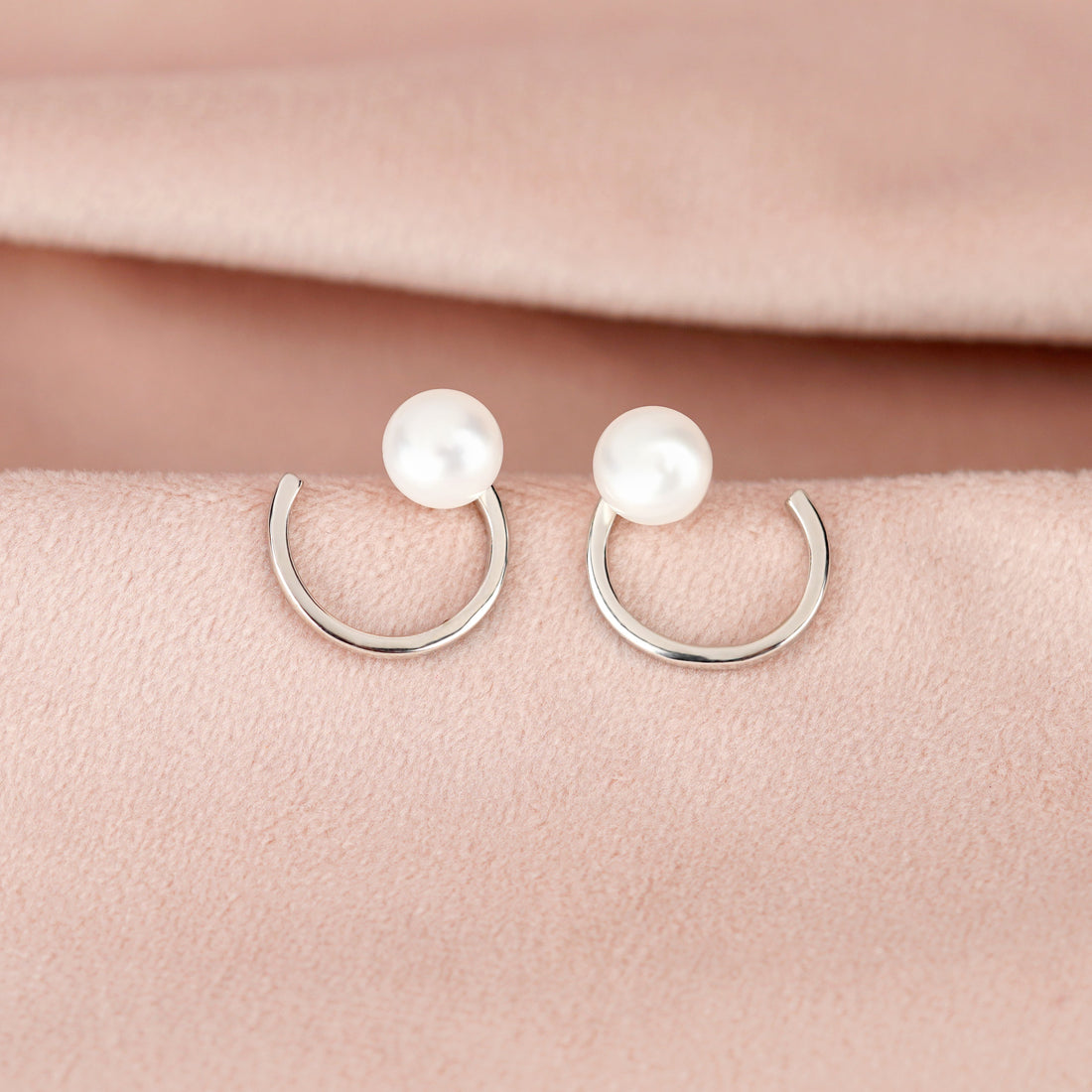 Graceful Pearl Stud Earrings - Krishna Jewellers Pearls and Gems