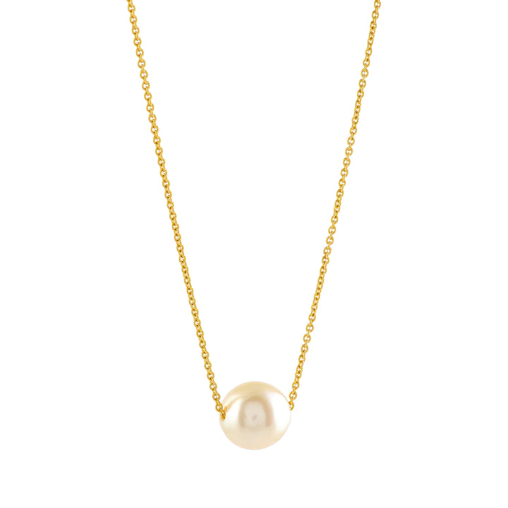 22k Gold Chain Adorned with South Sea Pearl - Krishna Jewellers Pearls and Gems