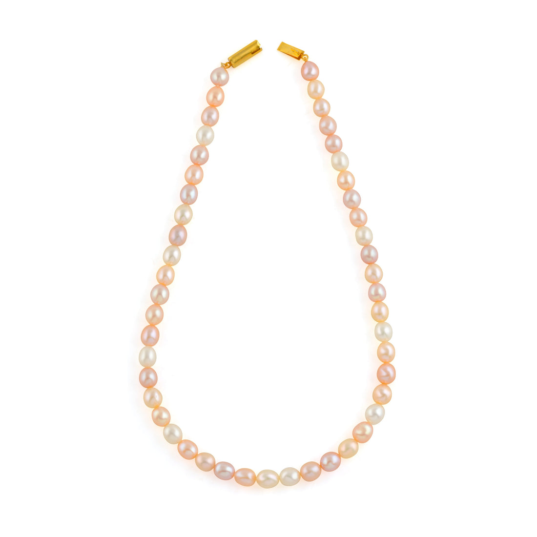 Multicolored Oval Shape Pearl Necklace - Krishna Jewellers Pearls and Gems