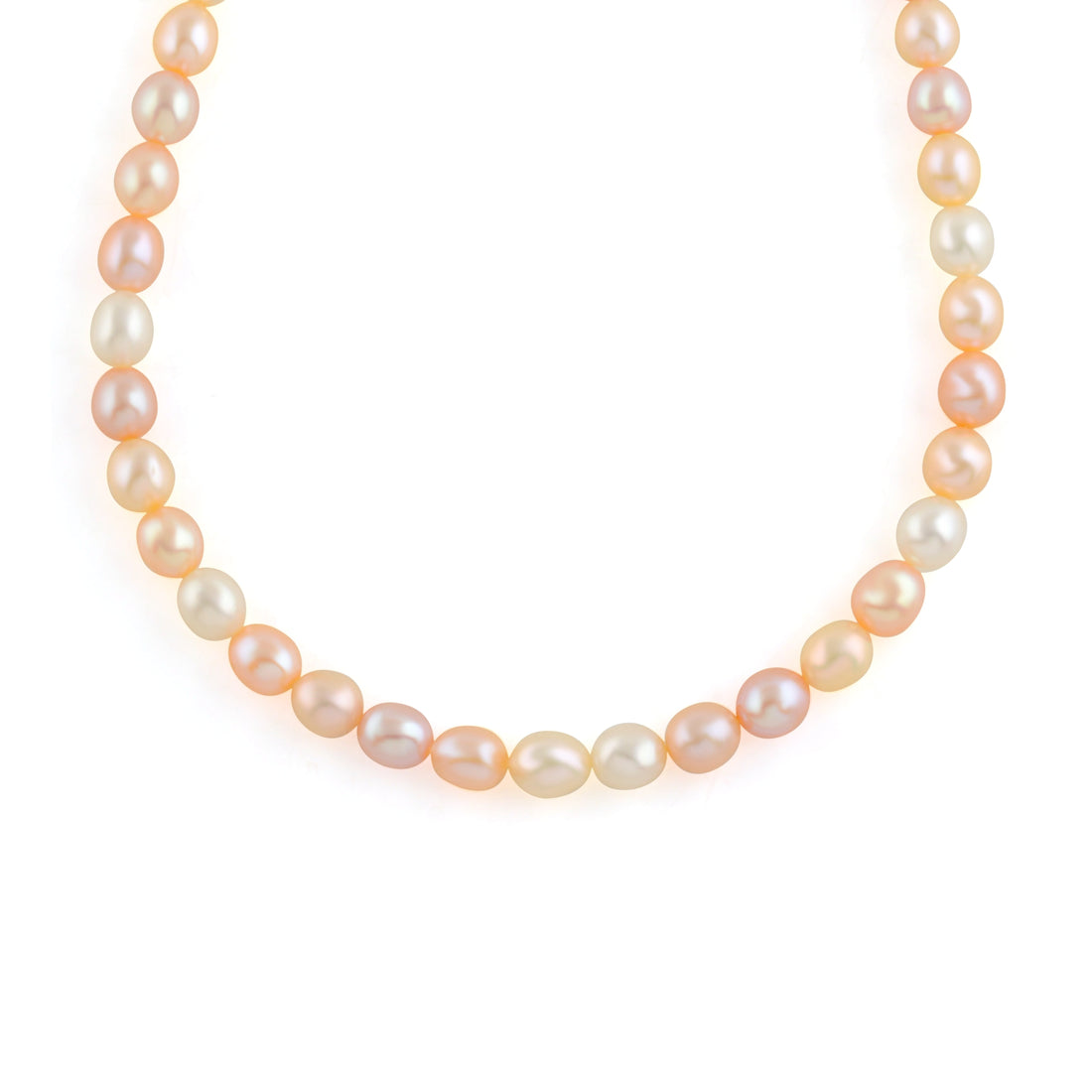 Multicolored Oval Shape Pearl Necklace - Krishna Jewellers Pearls and Gems