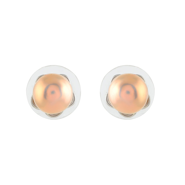 Classic Round Pearl Alloy Earrings - Krishna Jewellers Pearls and Gems
