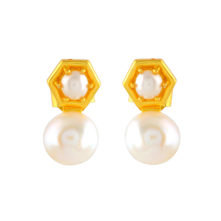 Stud Earrings with the Perfect Pearl - Krishna Jewellers Pearls and Gems