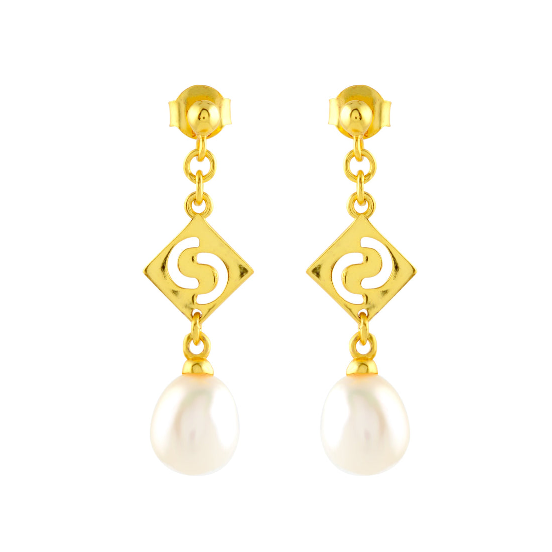 Charming Pearl Drop Earrings - Krishna Jewellers Pearls and Gems