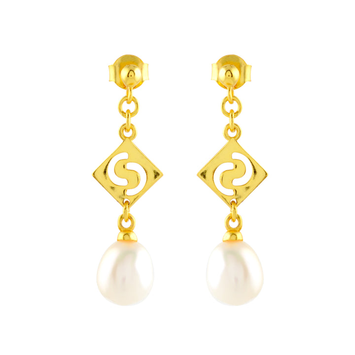 Charming Pearl Drop Earrings - Krishna Jewellers Pearls and Gems