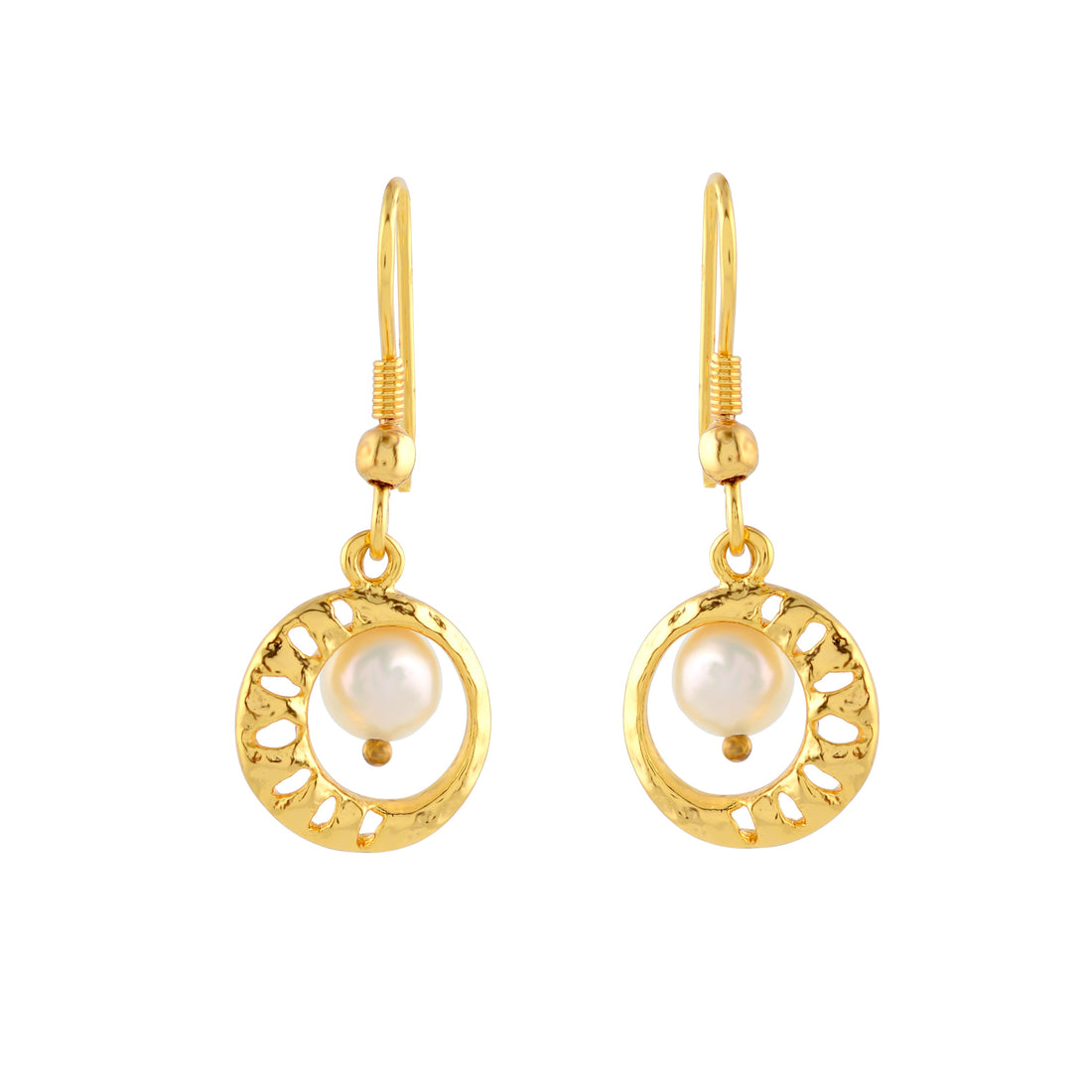 Sparkling Regal Pearl Drop Earrings - Krishna Jewellers Pearls and Gems