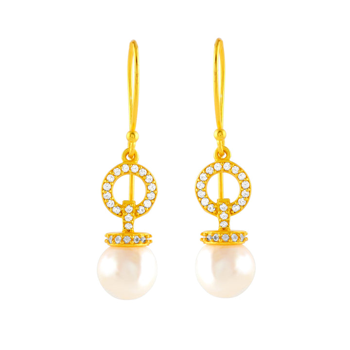 Charming J hoop Pearl Earrings - Krishna Jewellers Pearls and Gems