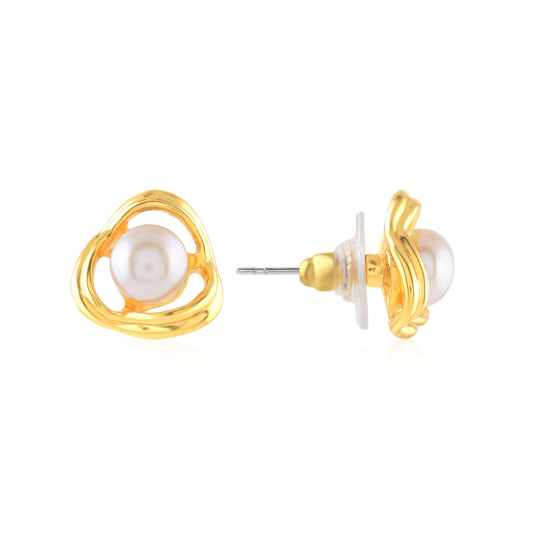Graceful Freshwater Pearl Fancy Stud Earrings - Krishna Jewellers Pearls and Gems