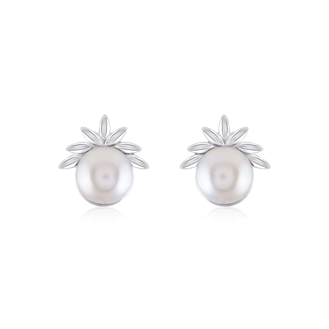 Sparkling Button Pearls Adorned With AAA CZ Stones - Krishna Jewellers Pearls and Gems