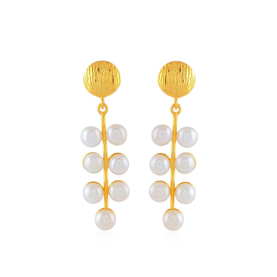 Gold Polish Hoop Earrings - Krishna Jewellers Pearls and Gems