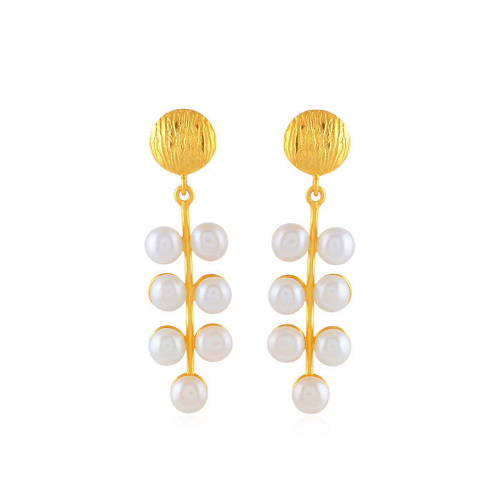 Gold Polish Hoop Earrings - Krishna Jewellers Pearls and Gems