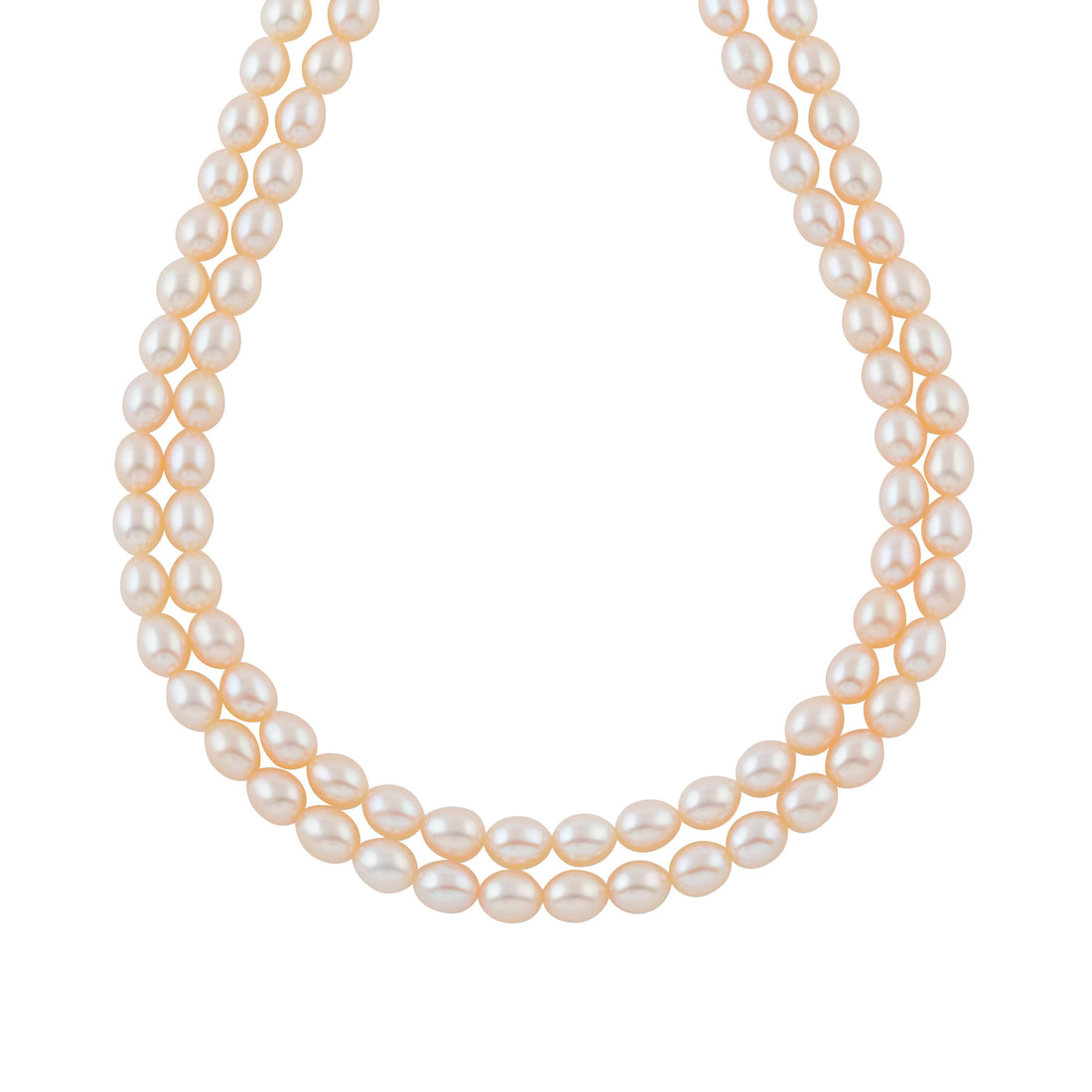 Stylish Double Line White Pearl Necklace - Krishna Jewellers Pearls and Gems