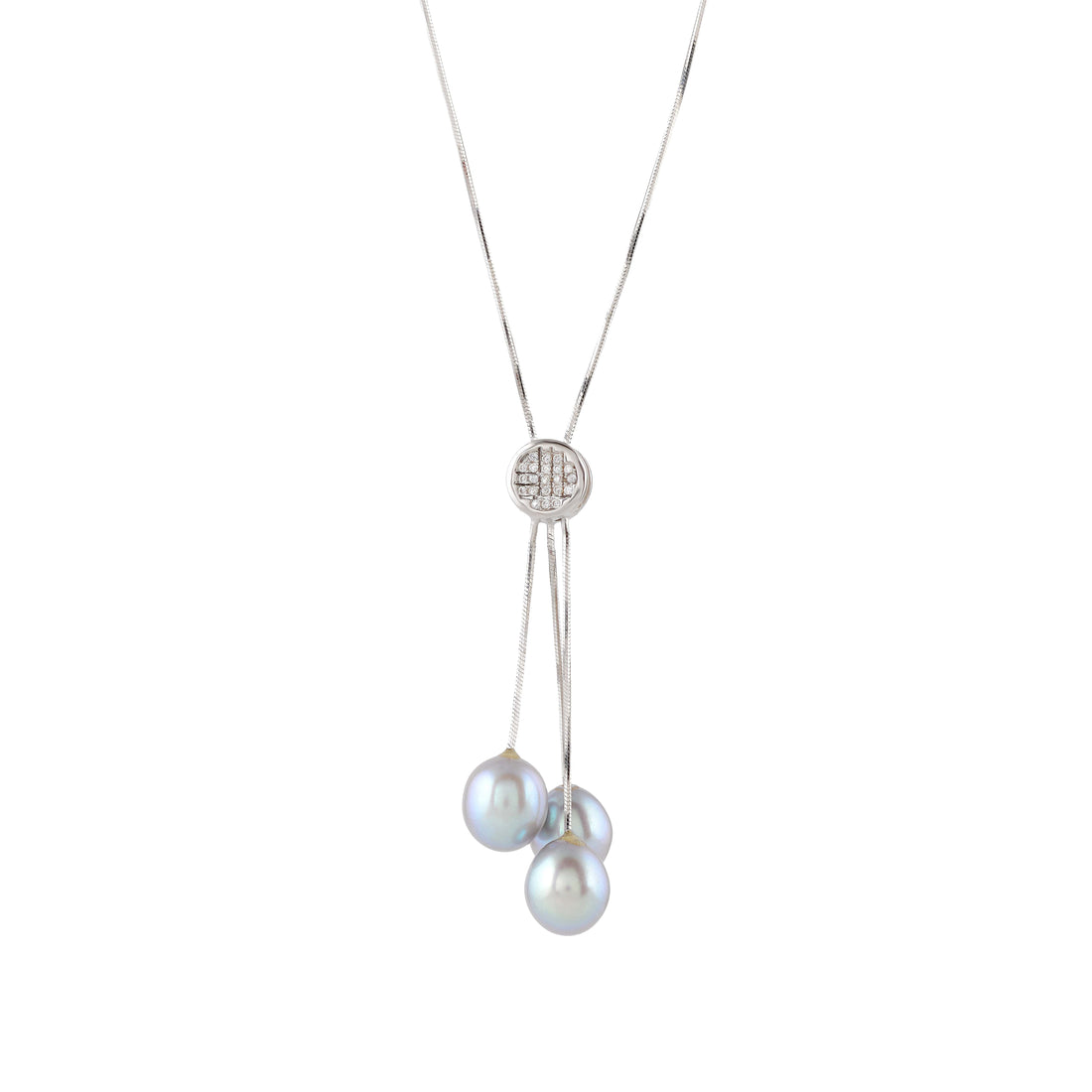 Cultured Freshwater Pearl Tear Drop Pendant Set - Krishna Jewellers Pearls and Gems