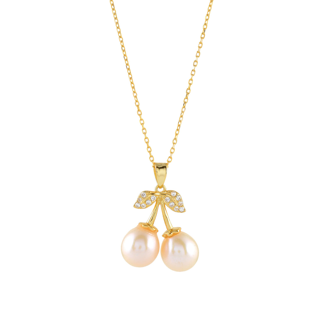 Sparkle gold coated Silver Chain With Pendant - Krishna Jewellers Pearls and Gems