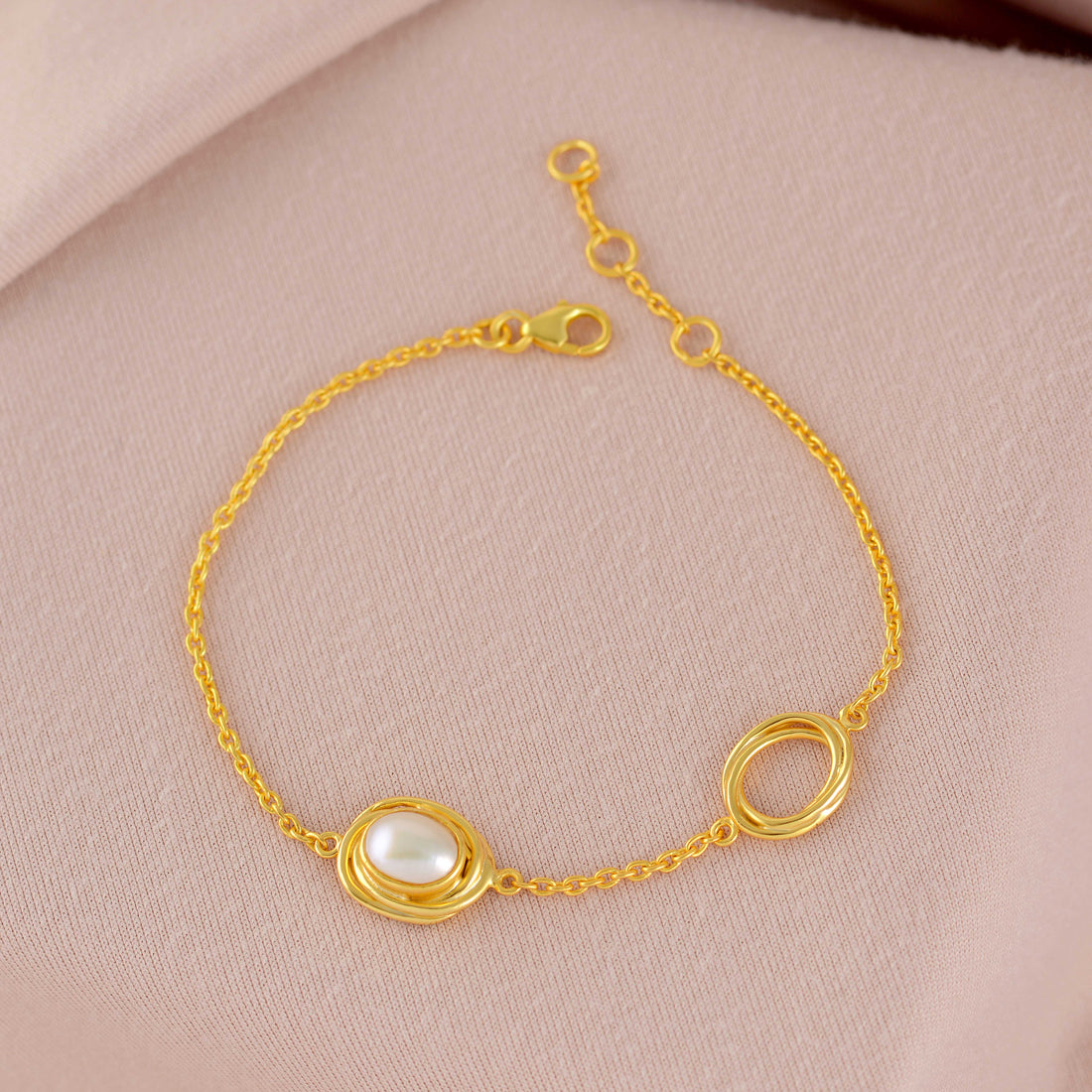 Sterling Silver Dainty Round Pearl Bracelet - Krishna Pearls