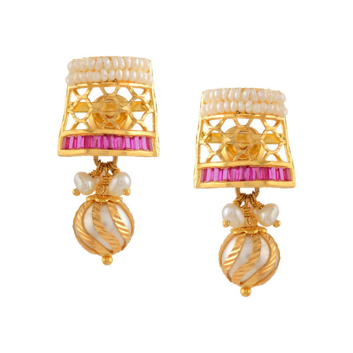 Ritzy Gold Pearl Tops - Krishna Jewellers Pearls and Gems