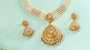 Pair it with your favourite outfit & give these muthyala necklace designs a modern twist