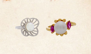 Move Over The Traditional Because These White Moti Rings Are Here To Stay