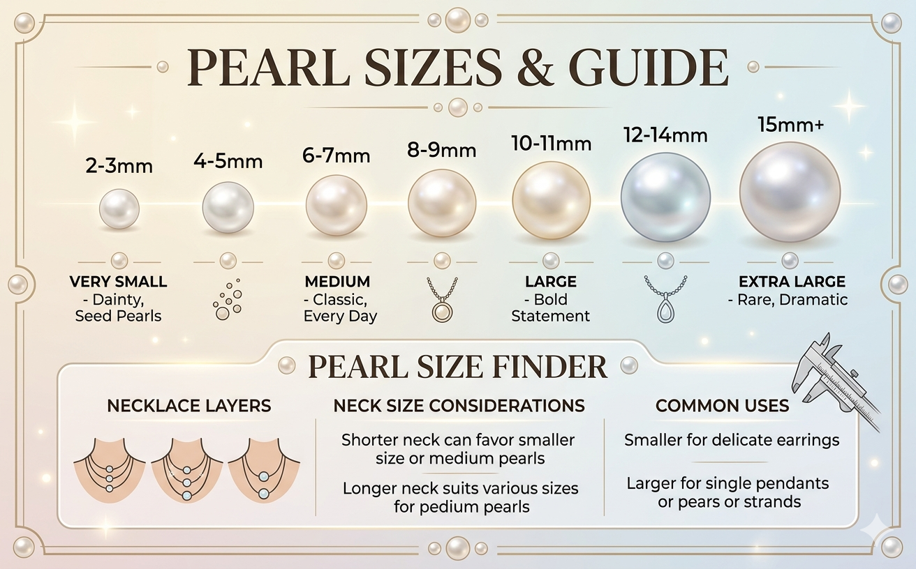 Pearl Size & Length Guide Perfect Fit Chart