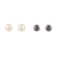 Essential Pearl Stud Duo – Classic White & Midnight Black