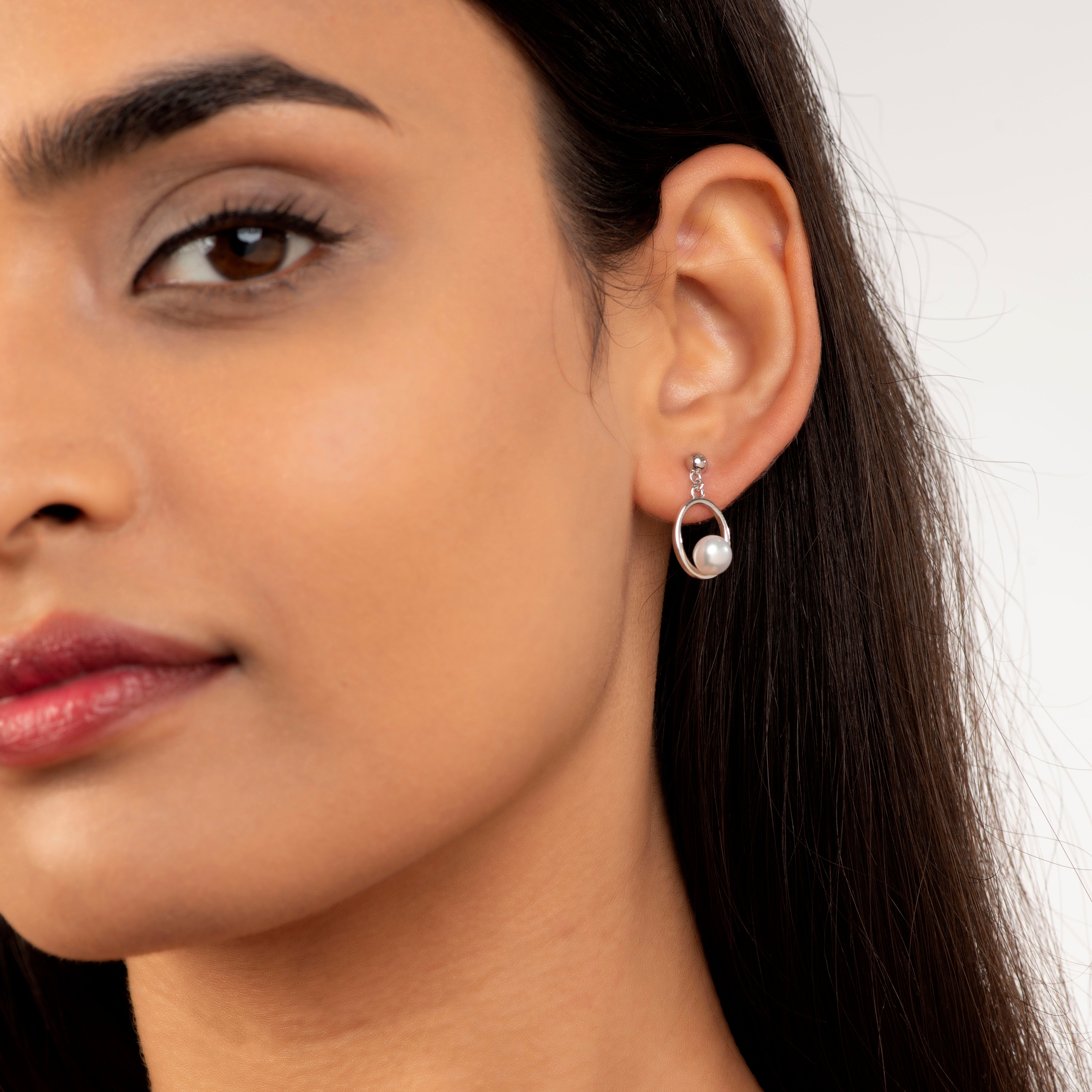 Pearl Enclave Drops ( Pearl Drop Earrings )