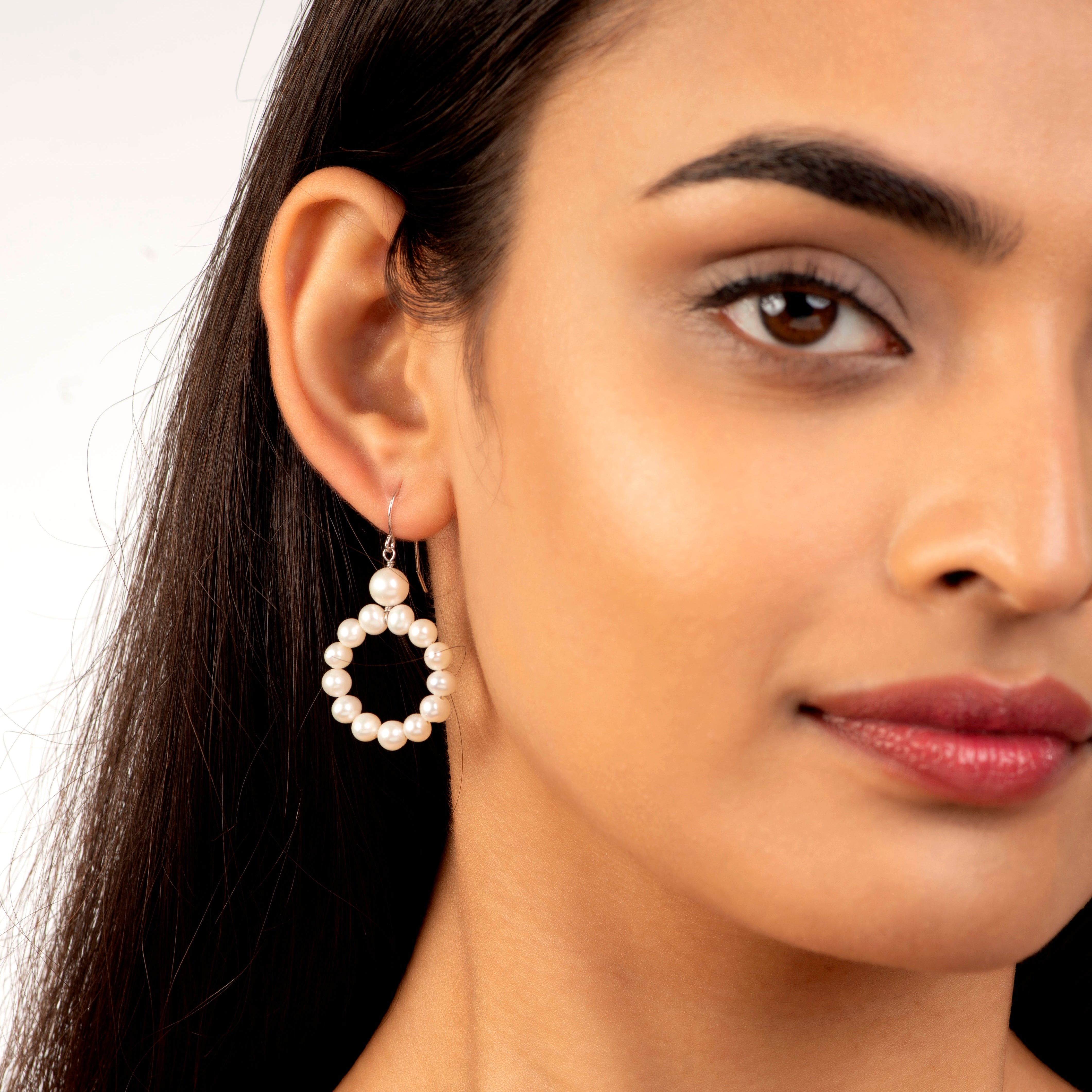 Pearl Hoop Drop (Pearl Drop Earrings)