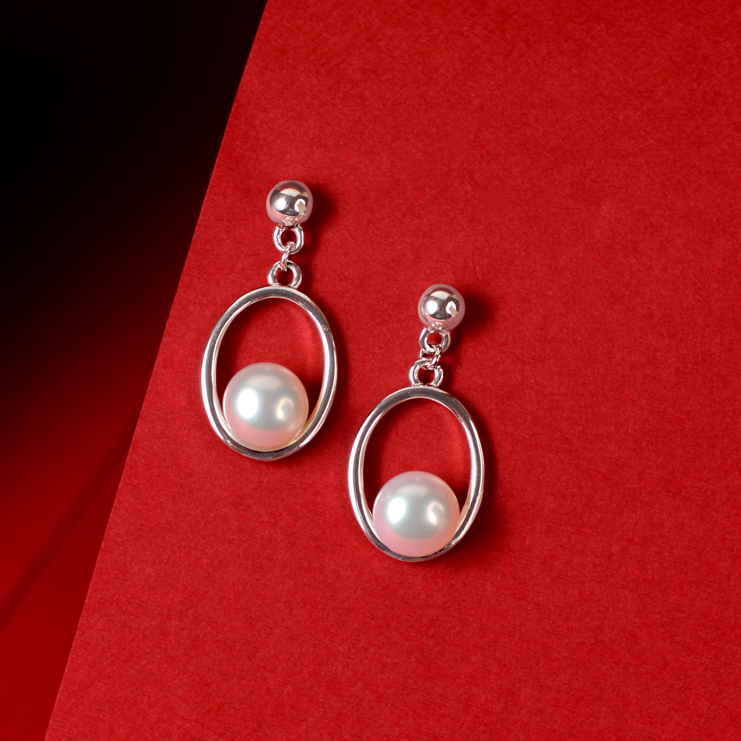 Pearl Enclave Drops ( Pearl Drop Earrings )