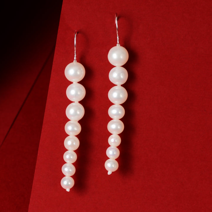Pearl Descent (Pearl Drop Earrings)