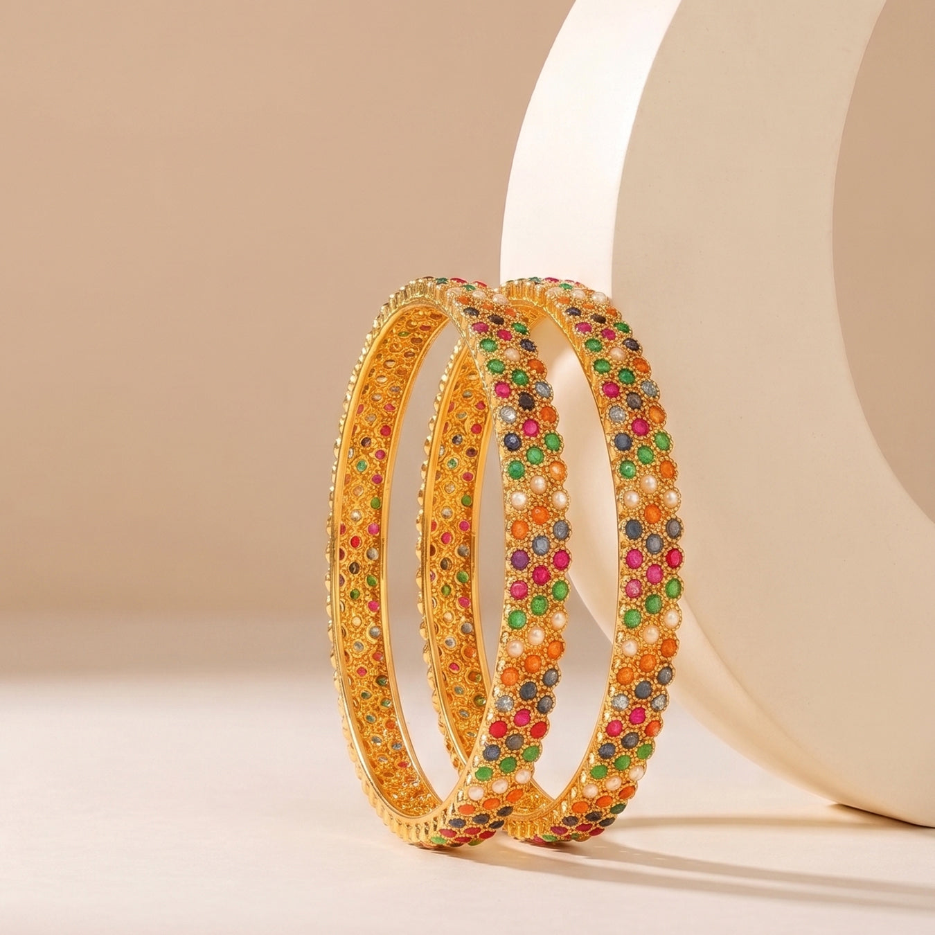 Navratan pattern bangle