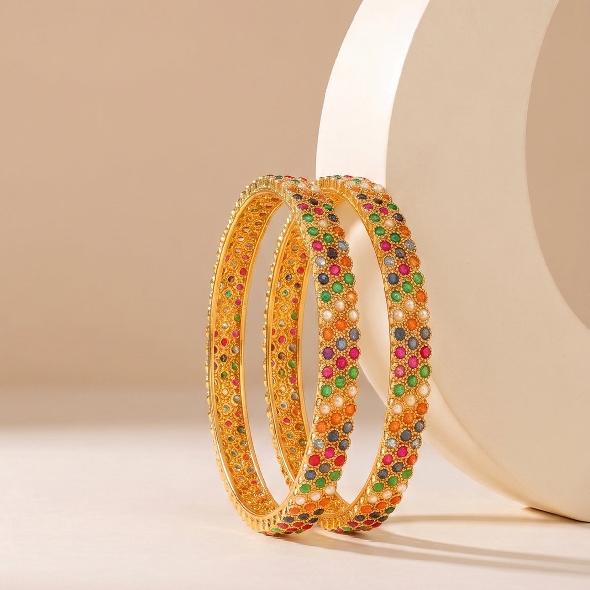 Navratan pattern bangle