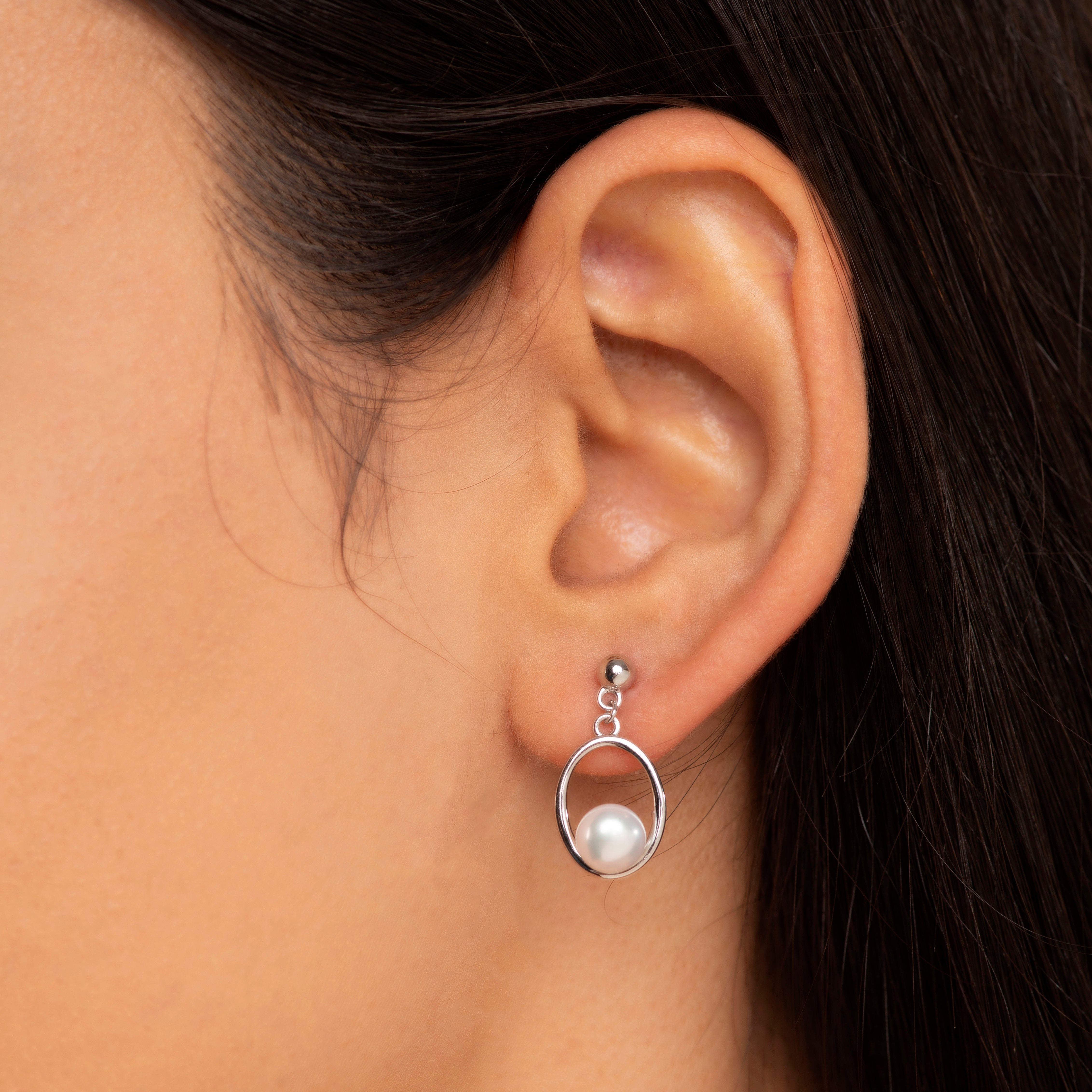 Pearl Enclave Drops ( Pearl Drop Earrings )