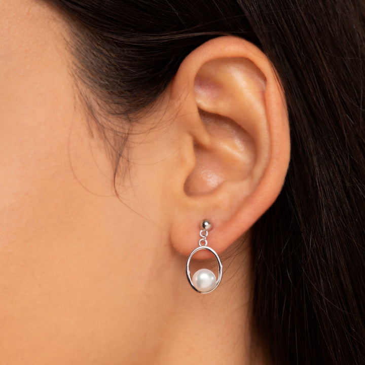Pearl Enclave Drops ( Pearl Drop Earrings )