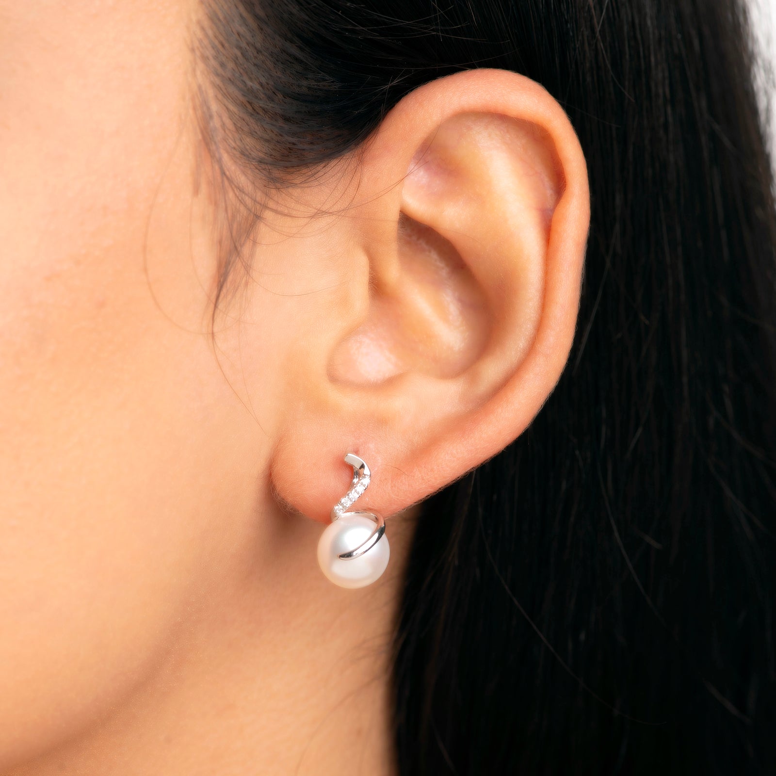 Pearl Embrace ( Pearl Drop Earrings)