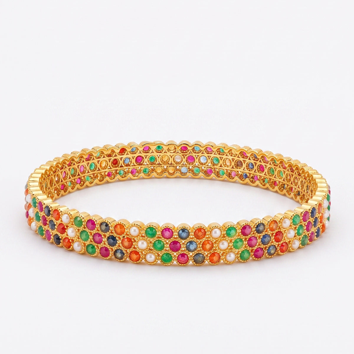 Navratan pattern bangle