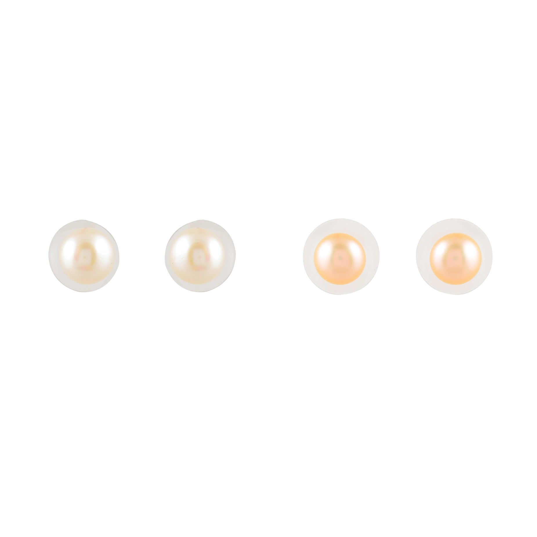 Signature White & Peach Freshwater Pearl Combo