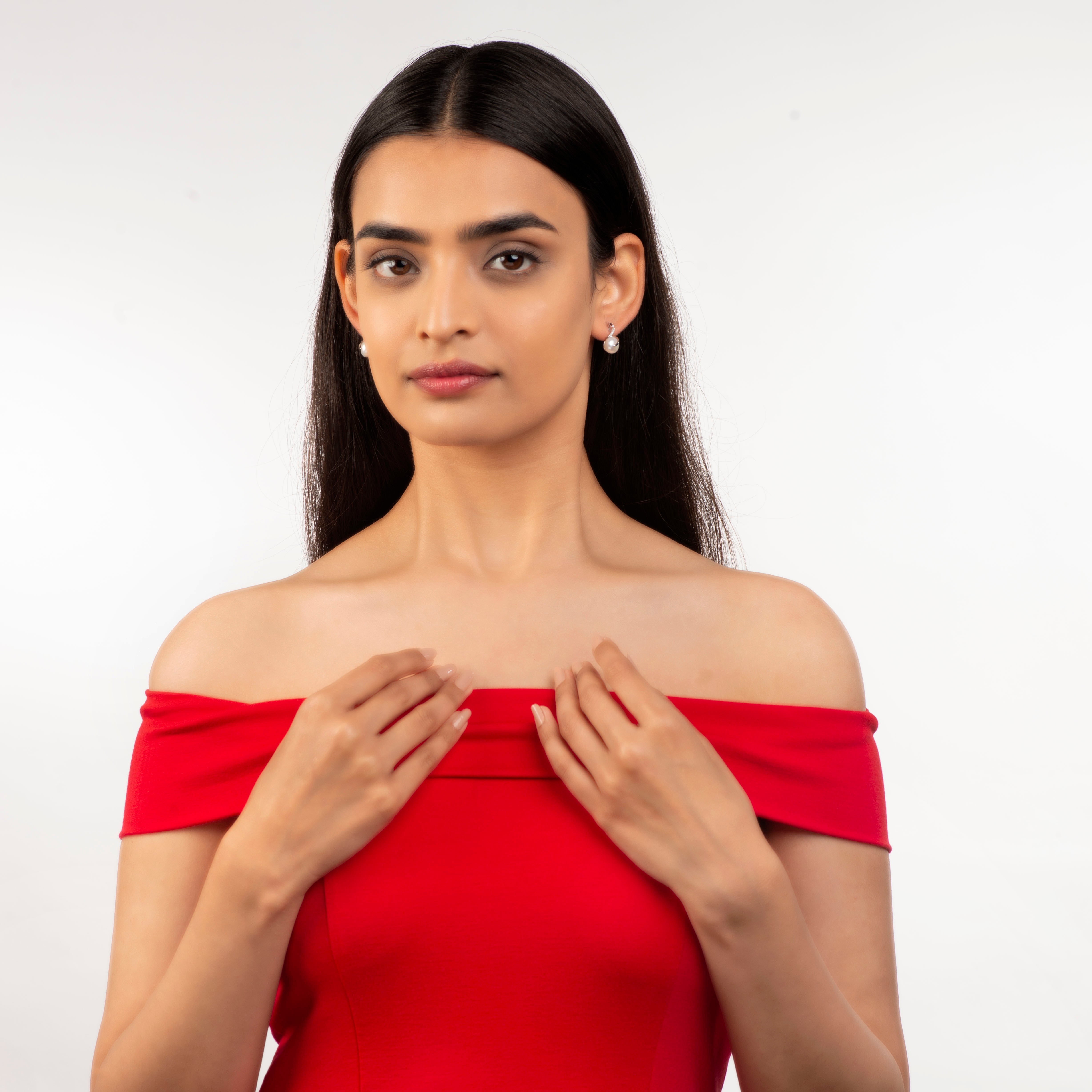 Pearl Embrace ( Pearl Drop Earrings)