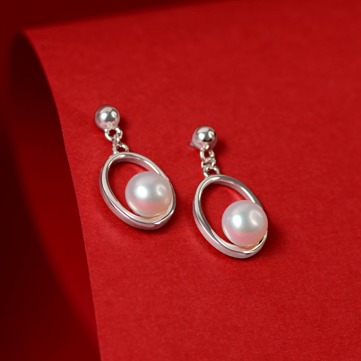 Pearl Enclave Drops ( Pearl Drop Earrings ) – Krishna Pearls