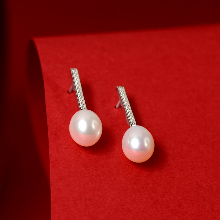Pearl Linear Dew ( Pearl Drop Earrings)