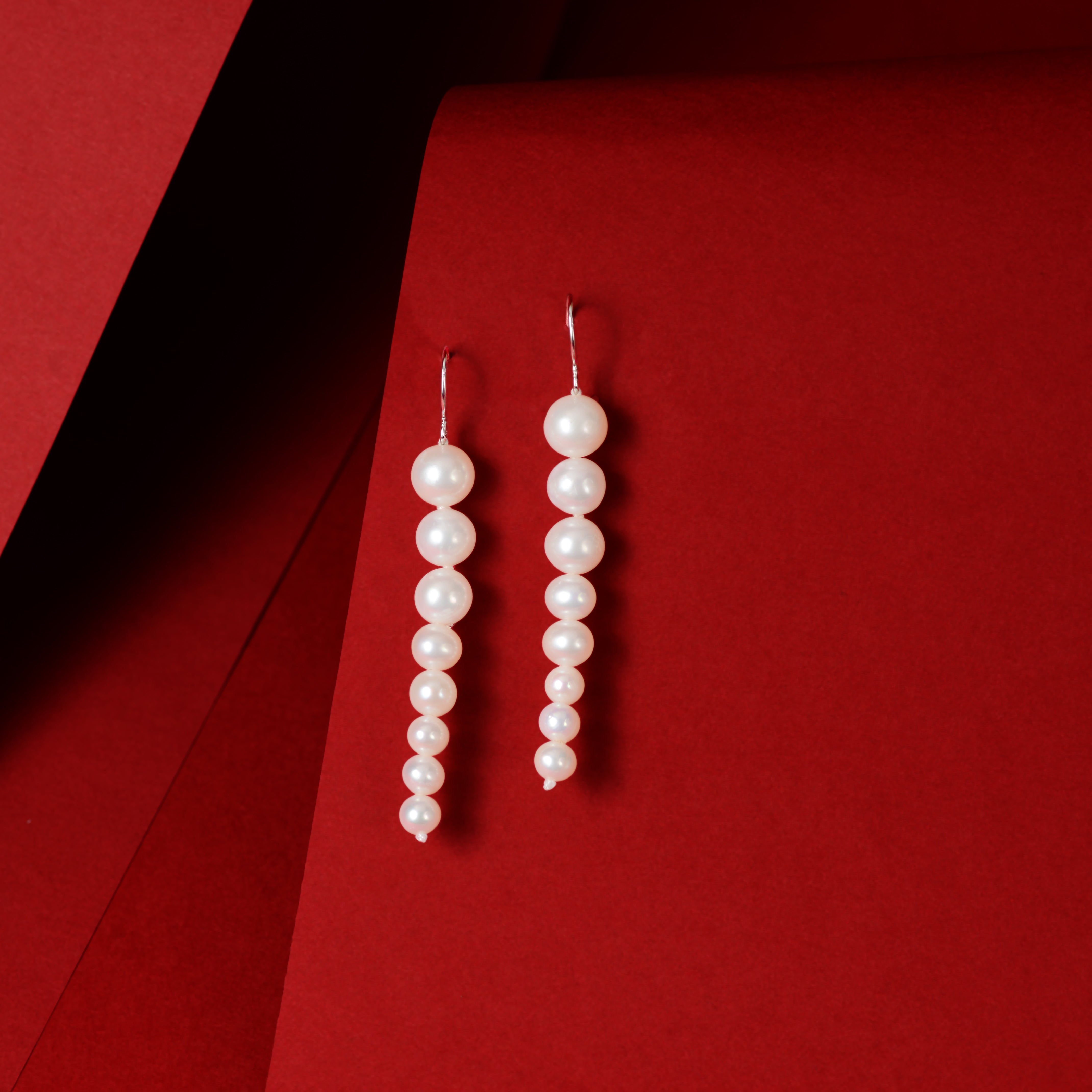 Pearl Descent (Pearl Drop Earrings)