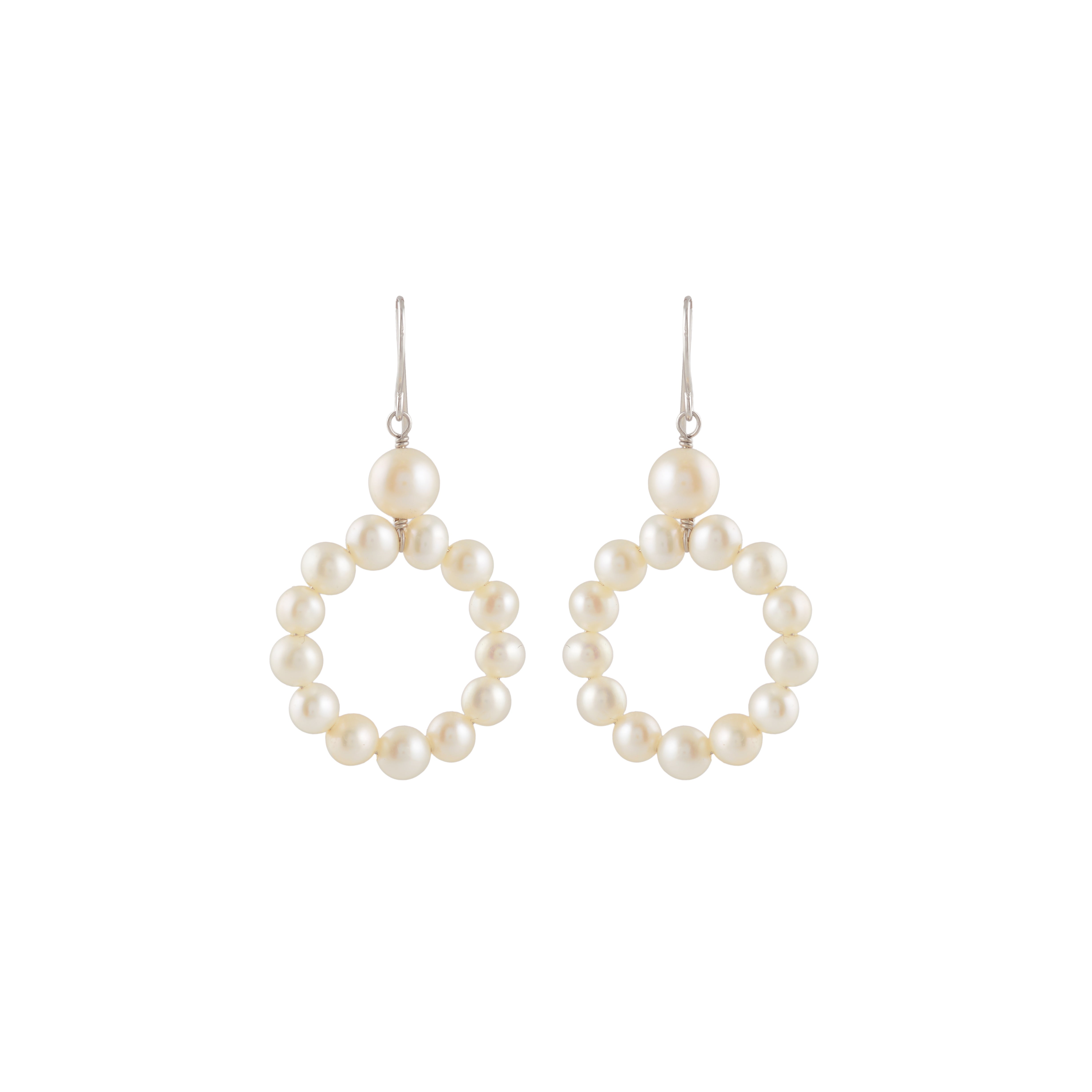 Pearl Hoop Drop (Pearl Drop Earrings)