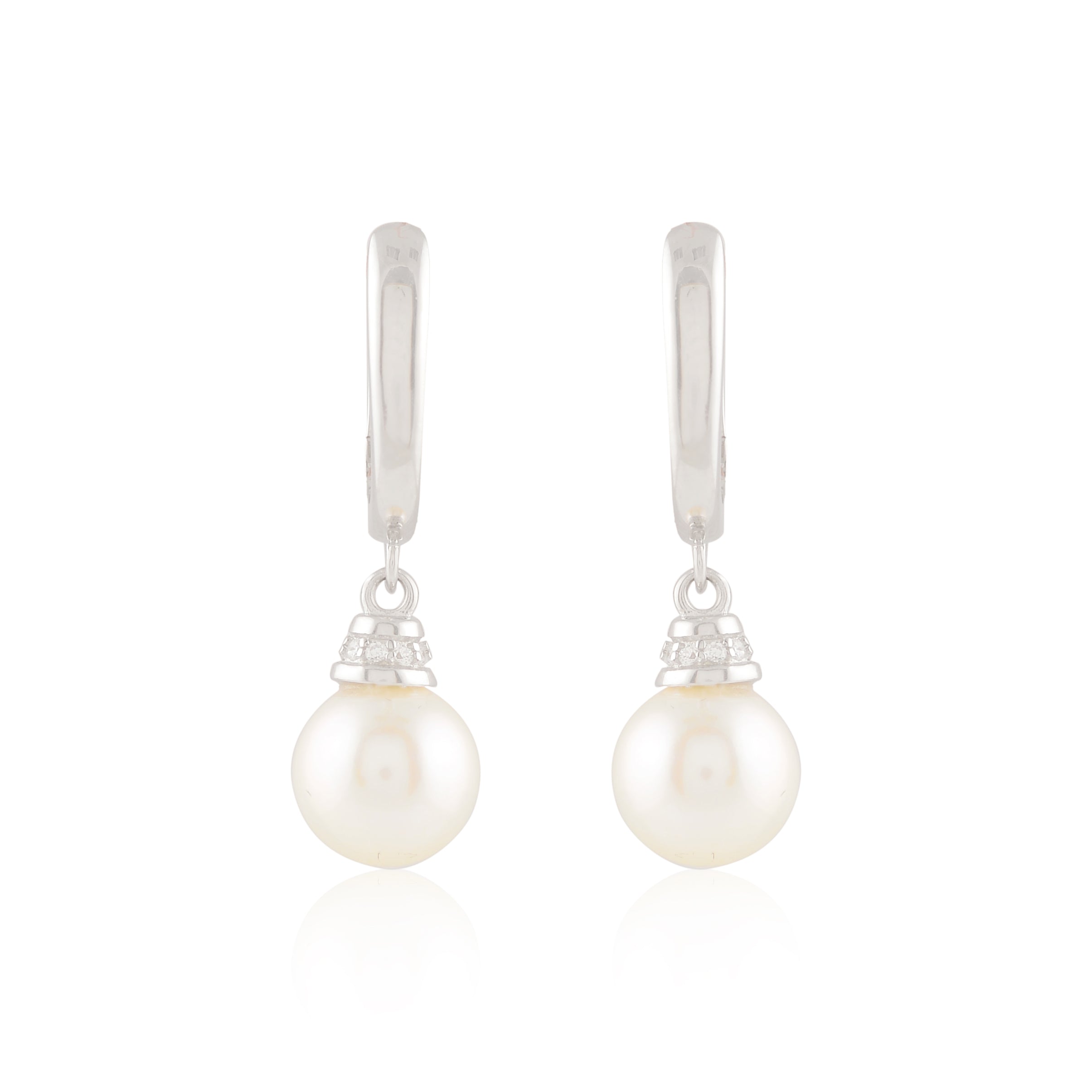 Pearl Glint (Pearl Hoop Earrings)