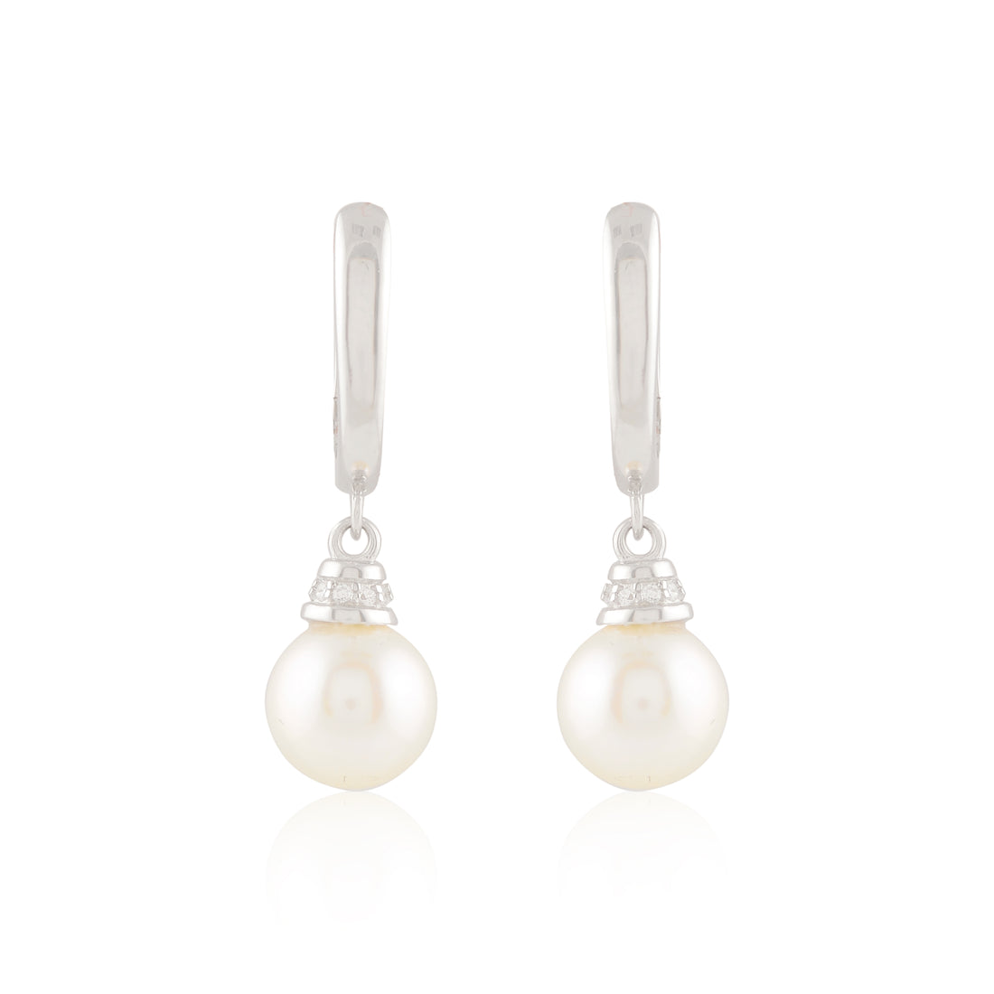 Pearl Glint (Pearl Hoop Earrings)
