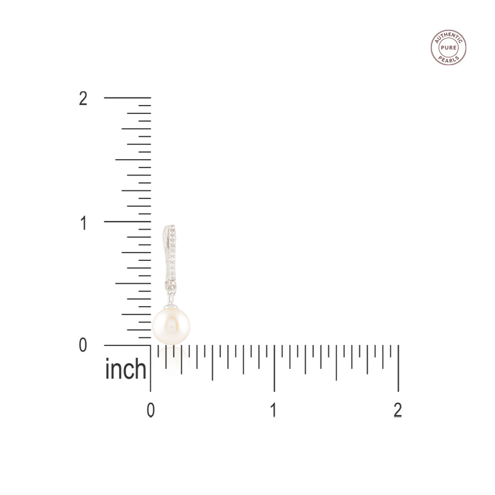 Pearl Line (Pearl Hoop Earrings)