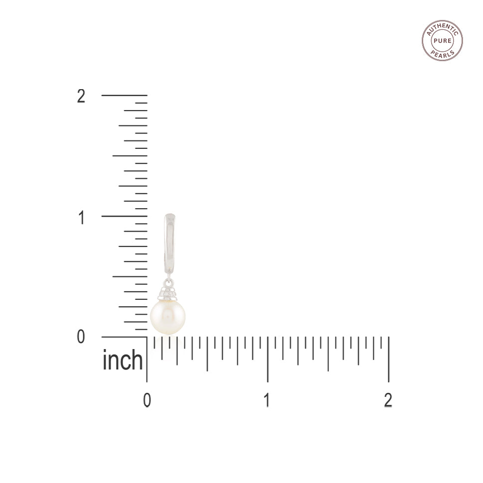 Pearl Glint (Pearl Hoop Earrings)