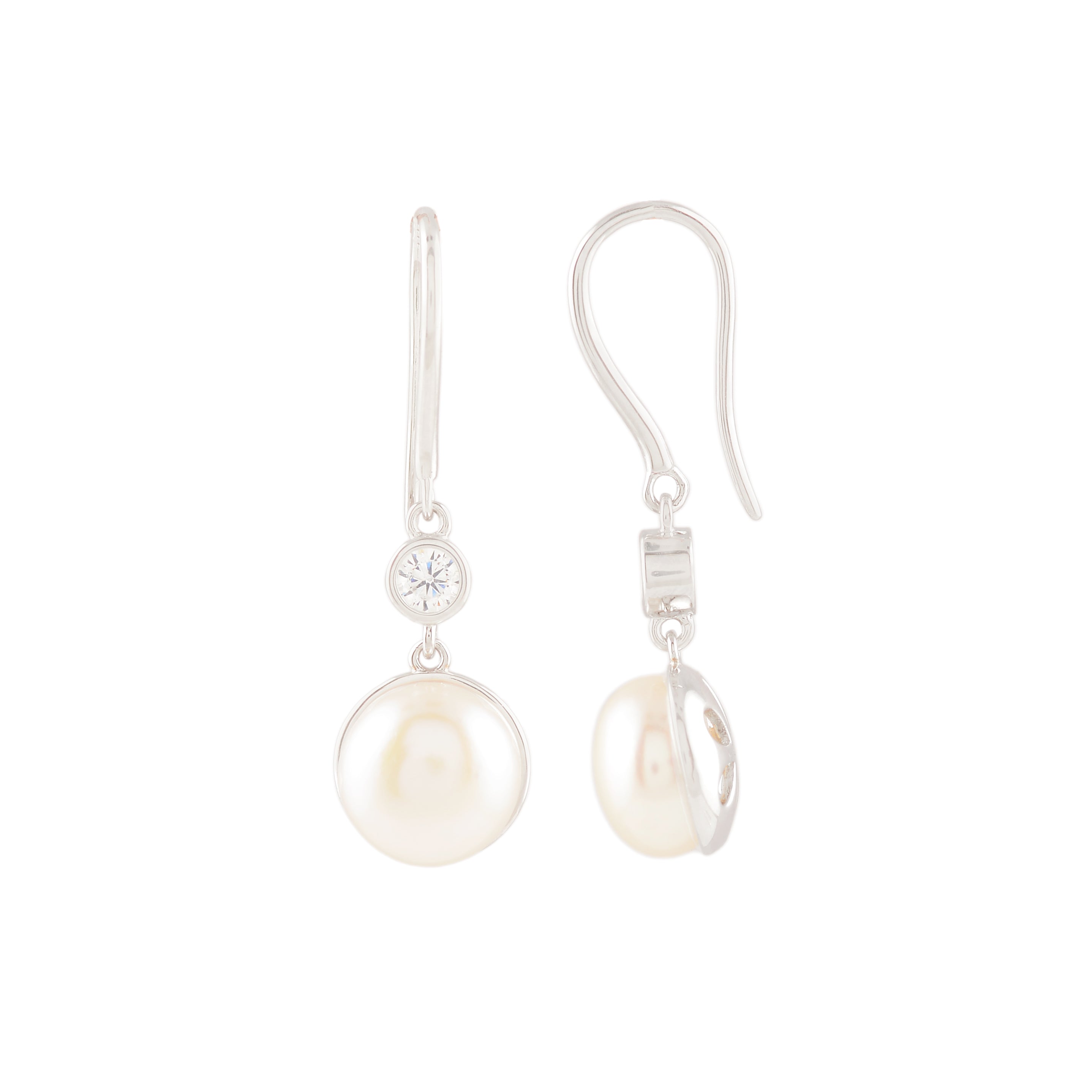 Pearl Accent (Pearl Drop Earrings)