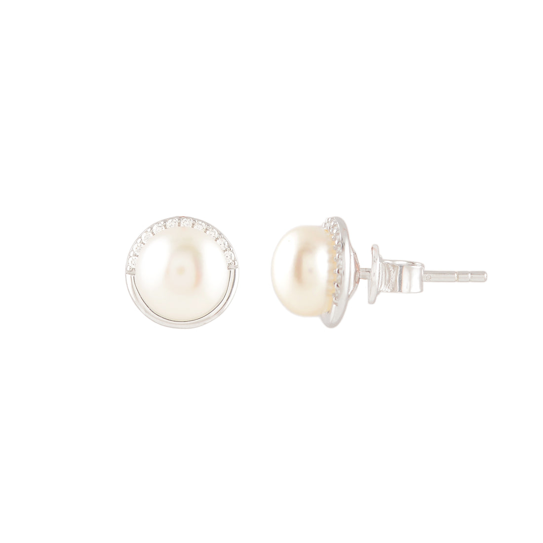 Pearl Arc (Pearl Stud Earrings)