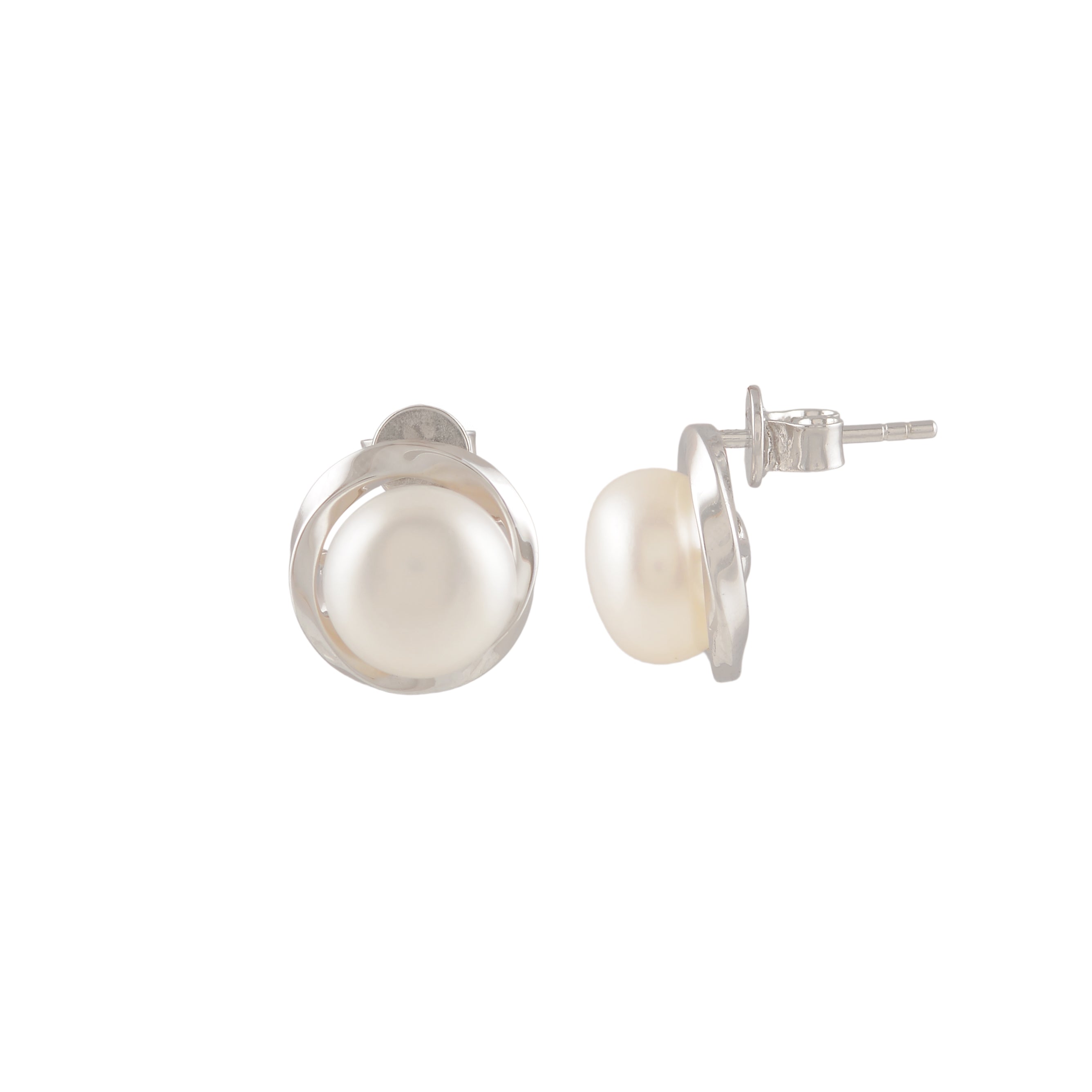 Pearl Orbit (Pearl Stud Earrings)
