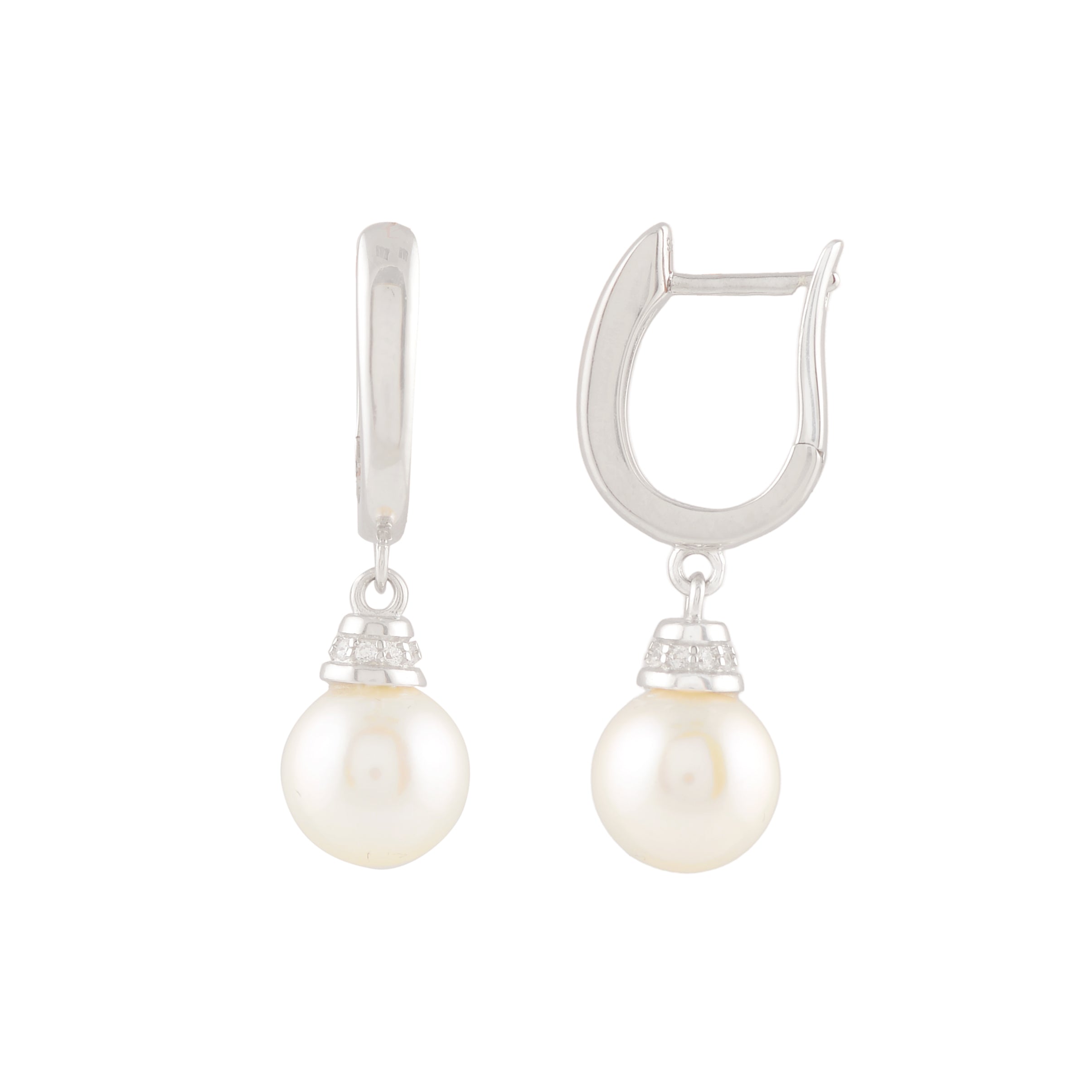 Pearl Glint (Pearl Hoop Earrings)